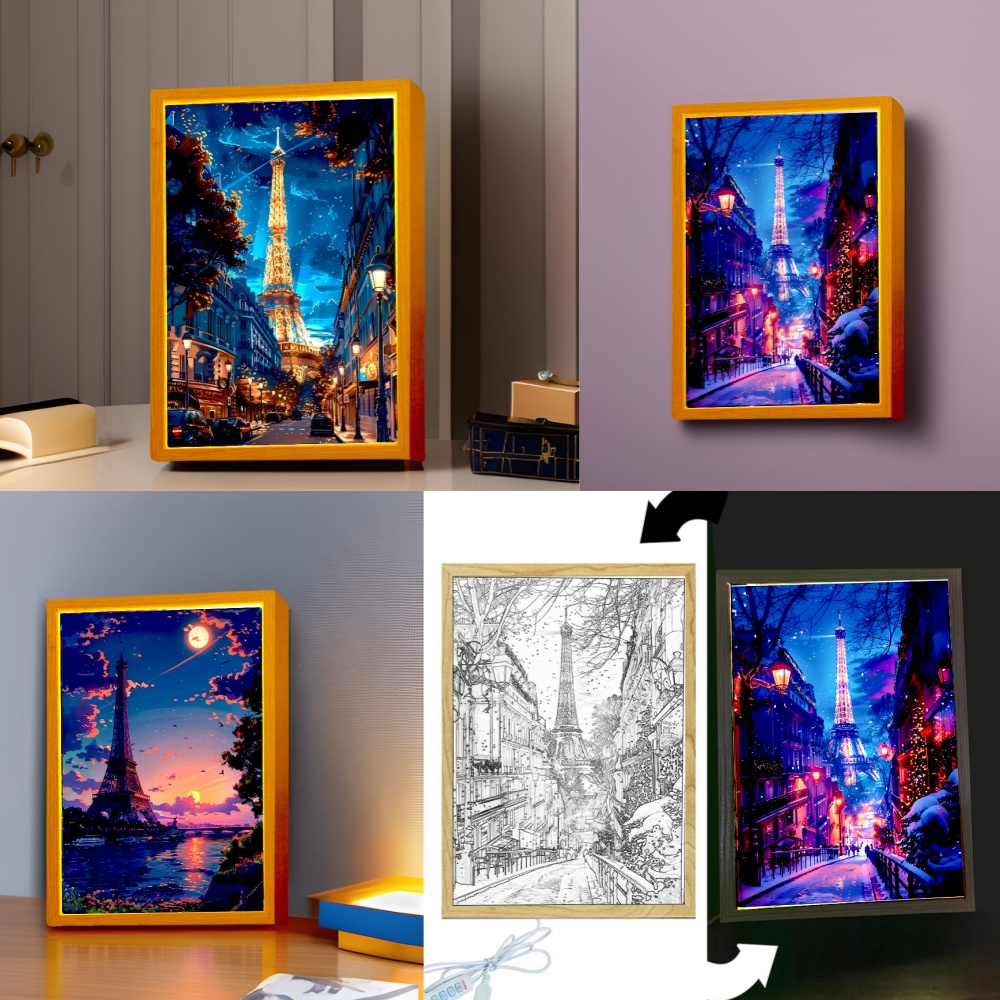 Photography Lighting Board - Hermosa ciudad París pintura de luz