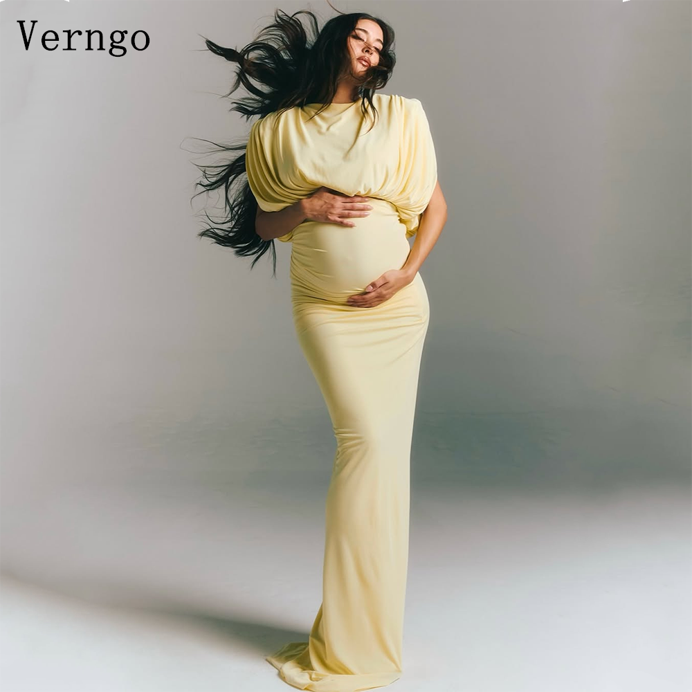 Photography Natural Lighting - Verngo-vestidos de maternidad de crepé amarillo