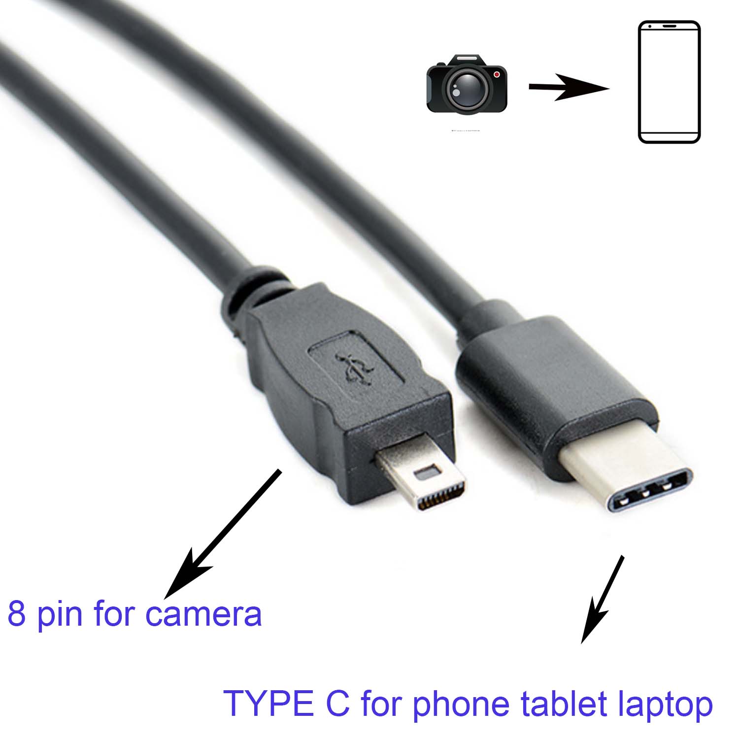 Nikon Camera D3500 - CABLE OTG tipo C para cámara
