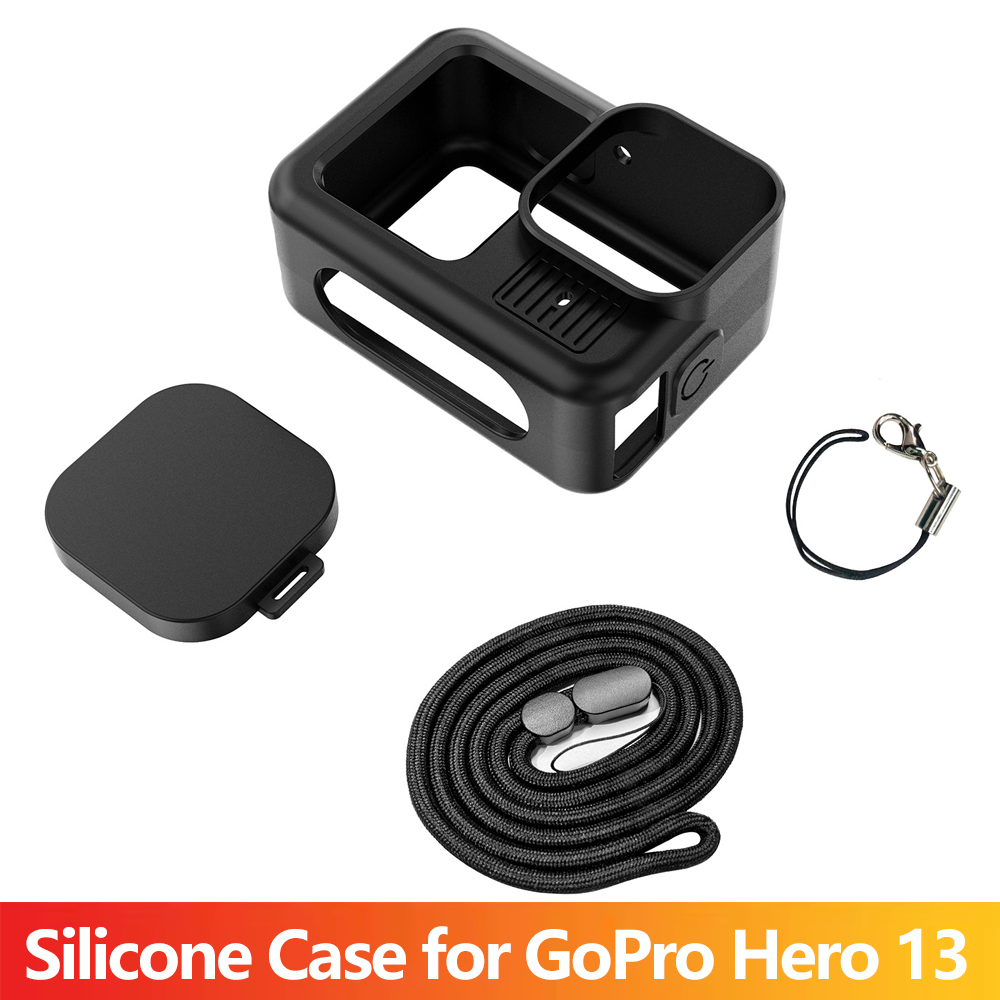 Gopro Action Camera Hero 13 Black - Funda Protectora de Silicona con Correa