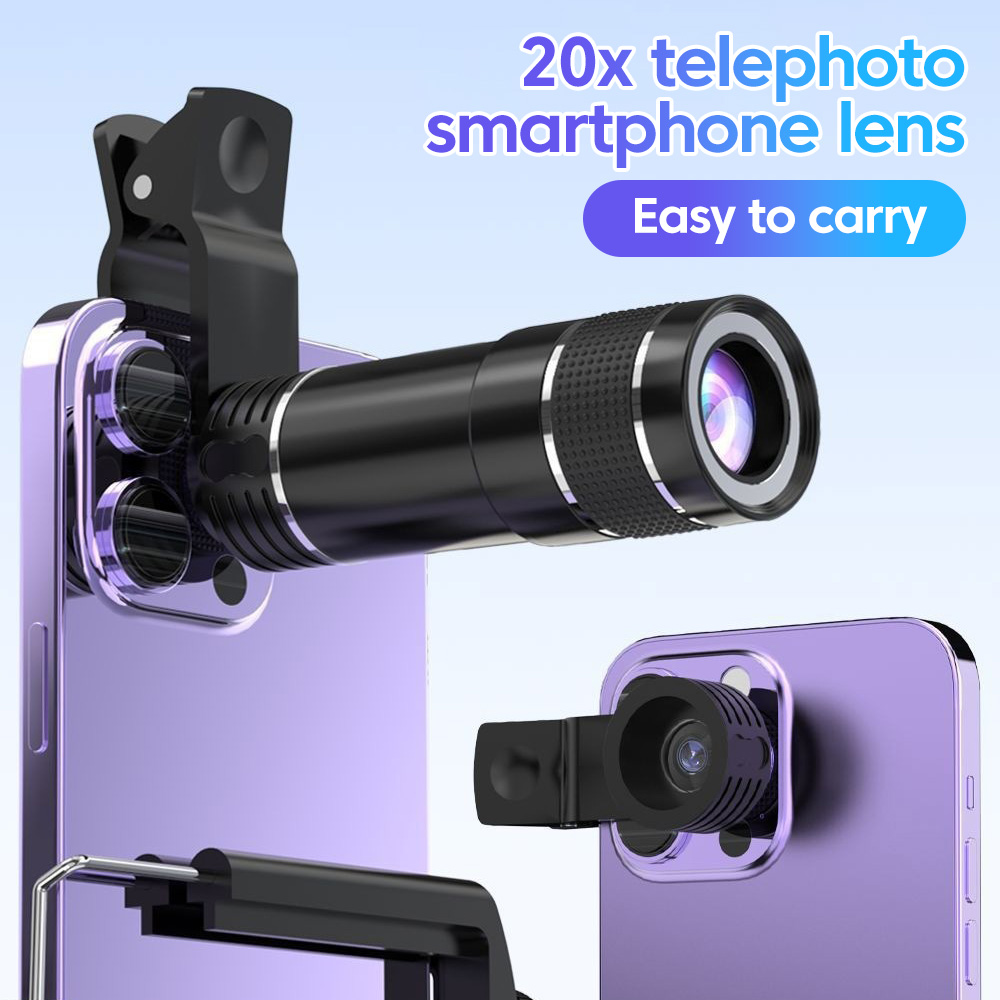 Photography Lighting Definition - Lente Teleobjetivo Universal 20x para Teléfono,