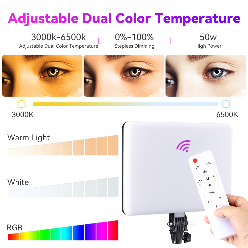 Luz LED de vídeo RGB de 14 pul - Photography Lighting Board reseña y precio