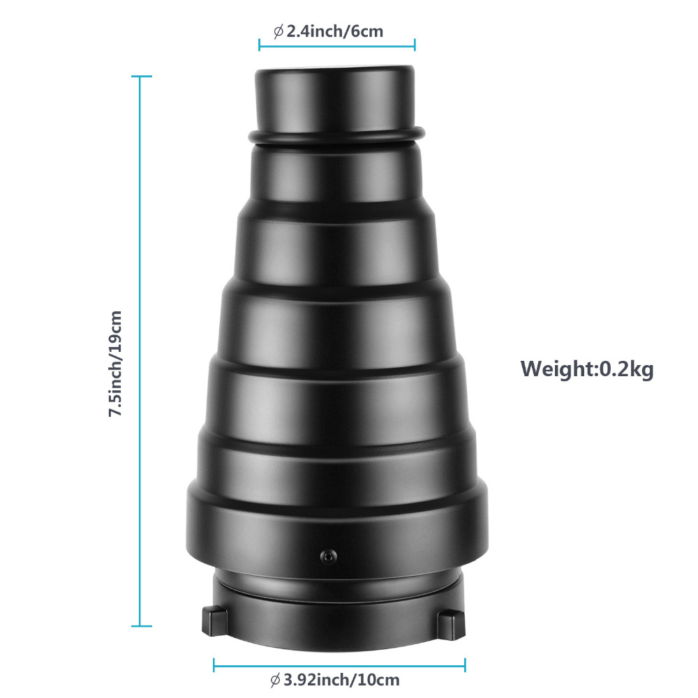 Neewer-Kit de Snoot cónico med - Honeycomb Grid Filter reseña y precio