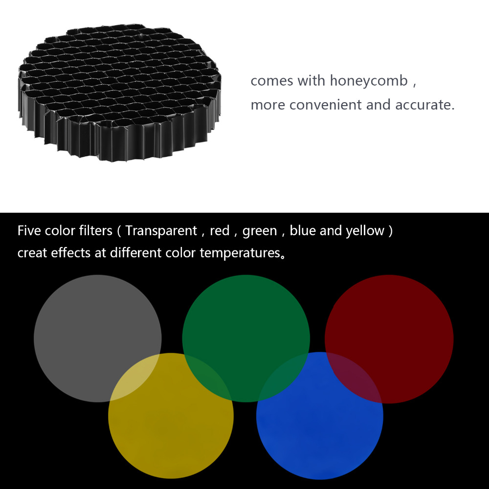 Neewer-Kit de Snoot cónico med - Honeycomb Grid Filter reseña y precio