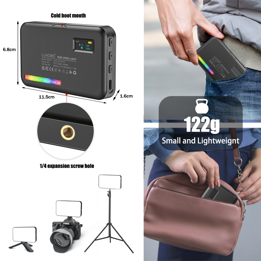 LUXCEO V10 PRO luz de vídeo RG - Photography Lighting Board reseña y precio