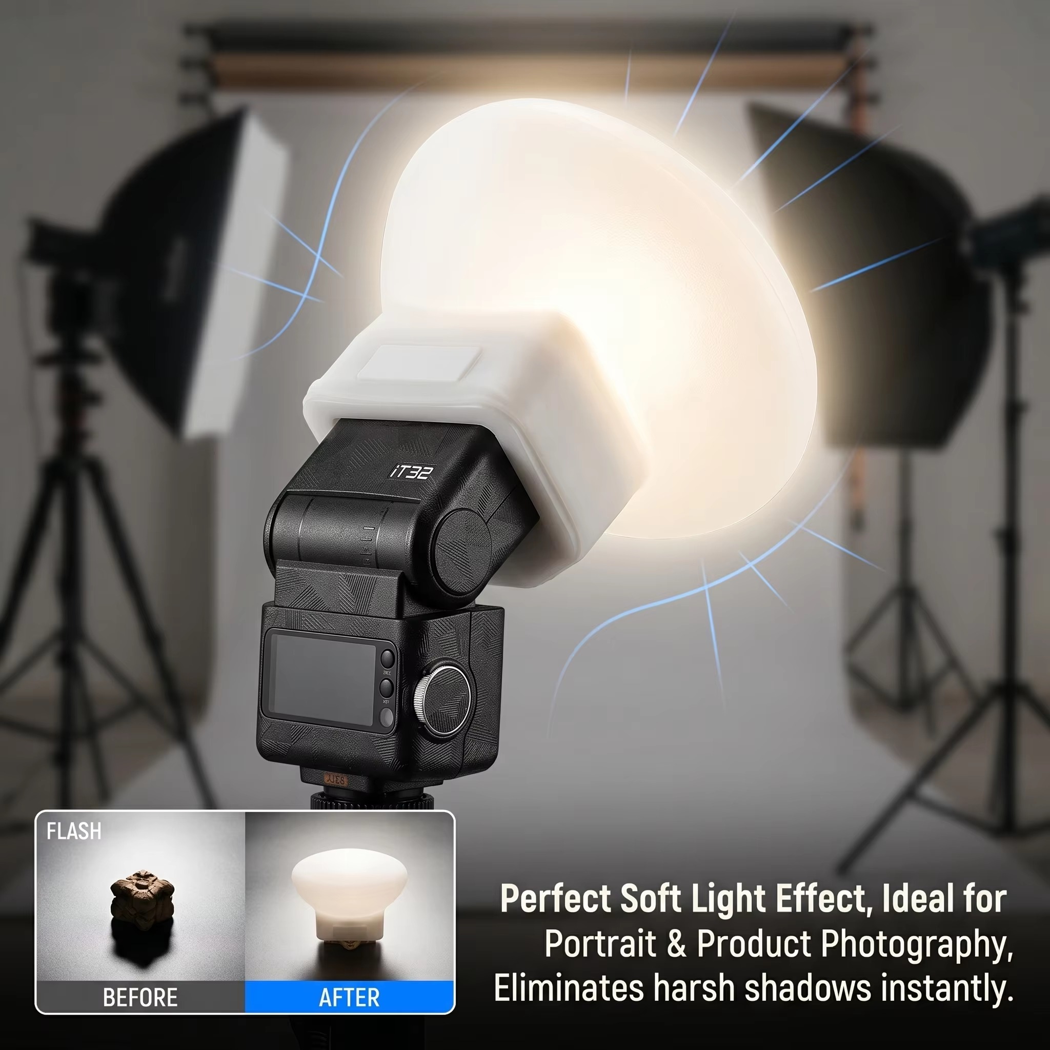 Cubierta difusora de silicona  - Photography Lighting With Flash reseña y precio