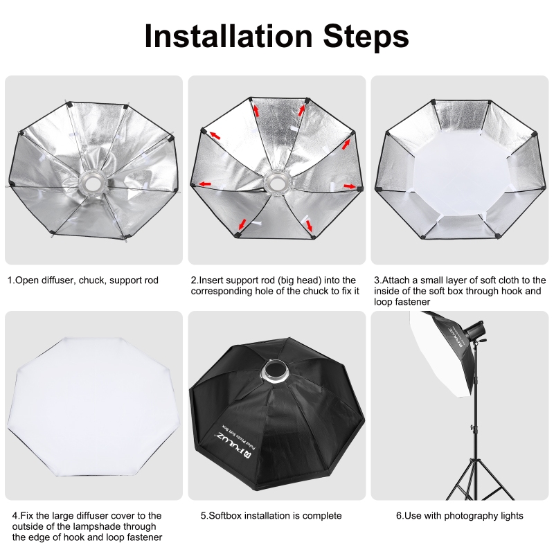 PULUZ-Caja difusora octagonal  - Photography Lighting With Flash reseña y precio